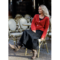 Black Colour Dell Heavy Strik Cardigan