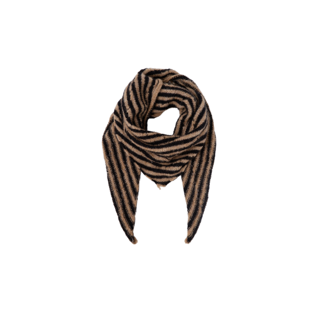 Black Colour Dell Mini Stripe Scarf