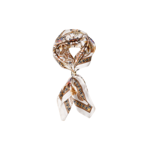 Black Colour Mini Scarf w/ golden ring