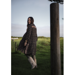 Black Colour Luna Short Boho Kjole