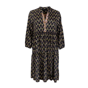 Black Colour Luna Short Boho Kjole