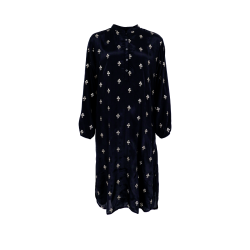 Black Colour Luna Ea Broderet Kjole