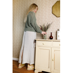 Black Colour Melina Linen Skirt