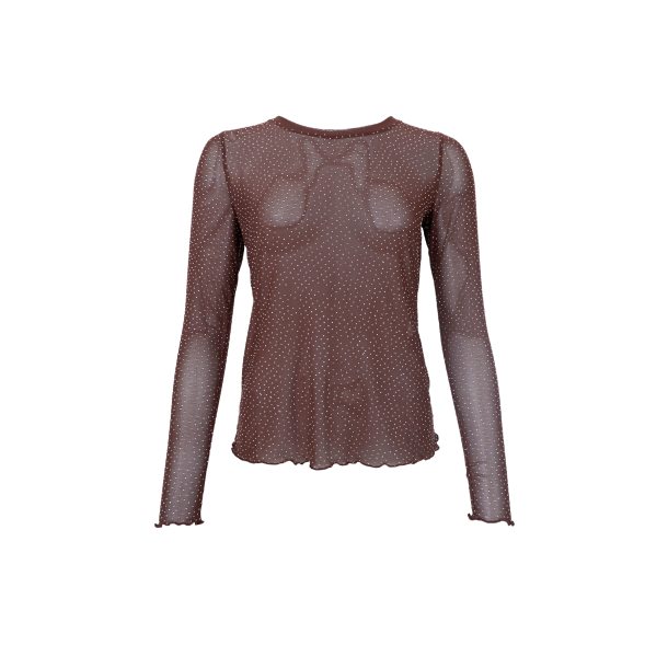 Black Colour Alexis Tee W/stone