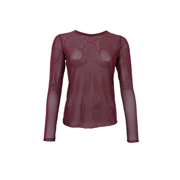 Black Colour Alexis Tee W/Stone