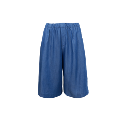 Black Colour Pueblo Tencel Shorts