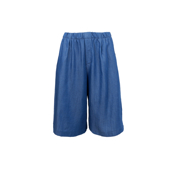 Black Colour Pueblo Tencel Shorts