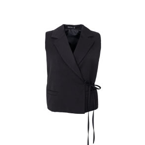 Black Colour Rena Wrap Vest