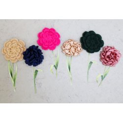 Black Colour Flower Brooch