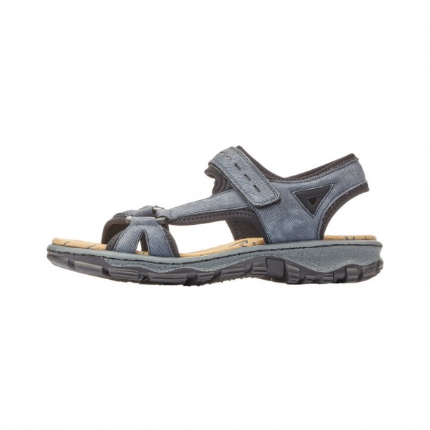 kulstof undtagelse lyserød Rieker denim sandal - Sandaler - ByBiltrup