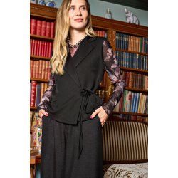 Black Colour Rena Wrap Vest