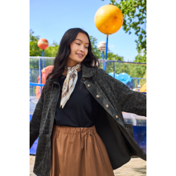 Black Colour Mini Scarf w/ golden ring