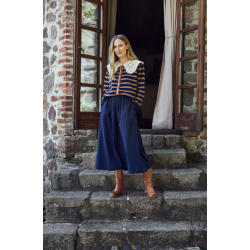 Black Colour Hermione Split Skirt