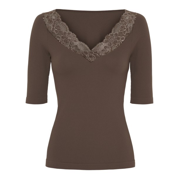 Tim &amp; Simonsen Belen Rib V-lace Top